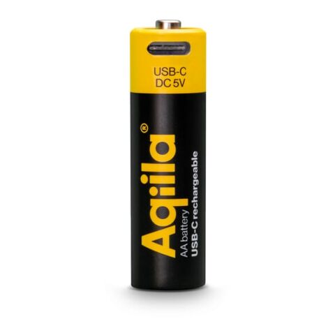 Aqiila wiederaufladbare USB-C-Batterien AA 2000 mAh, 4er-Pack schwarz | ohne Werbeanbringung | Nicht verfügbar | Nicht verfügbar