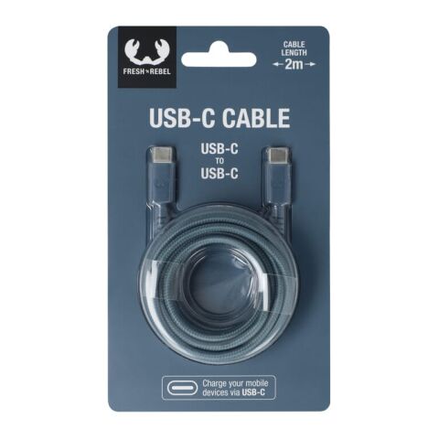 2UCC200 | Fresh 'Rebel USB-C Kabel 2.0m Dive Blue | ohne Werbeanbringung