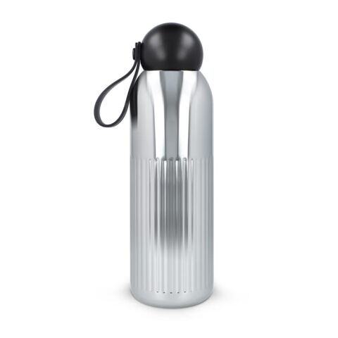 Sagaform Tekla Stahlisolierflasche Chrom (recycelt) 500 ml Chrom | Gravur | Seite 1 Oberseite | 60 mm x 35 mm