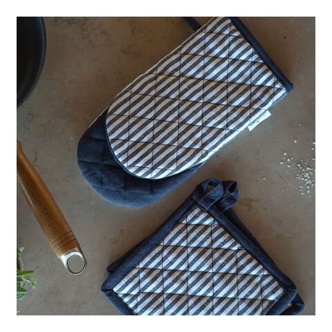 Lord Nelson Victory Ofenhandschuh-Set, 2 Stück Dunkelblau-Weiss | ohne Werbeanbringung | Nicht verfügbar | Nicht verfügbar