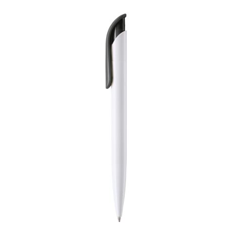 Kugelschreiber Modell Atlas Hardcolour Weiss-Schwarz | 1-farbiger Tampondruck | Clip | 30 mm x 8 mm | Nicht verfügbar