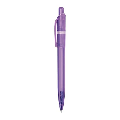 Kugelschreiber Ducal Clear Transparent Transparent Lila-Transparent Lila | 1-farbiger Siebdruck | 270° vom Clip | 40 mm x 25 mm | Nicht verfügbar