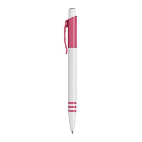 Kugelschreiber Tropic hardcolour Weiss-Rosa | 1-farbiger Siebdruck | 270° vom Clip | 40 mm x 25 mm | Nicht verfügbar