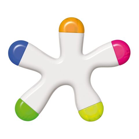 Textmarker Drop/Kleks regenbogenfarben | 1-farbiger Tampondruck | Seite 1 | 30 mm x 10 mm | Nicht verfügbar