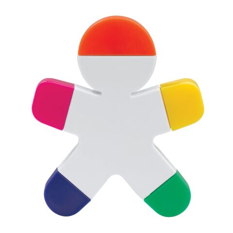 Textmarker Männchen Weiss | 1-farbiger Tampondruck | Seite 1 | 25 mm x 25 mm | Nicht verfügbar