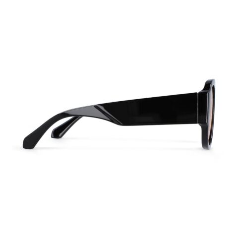 Noor Sonnenbrille UV400 Schwarz-Orange | 1-farbiger Tampondruck | 1 cm vom rechten Scharnier | 50 mm x 13 mm