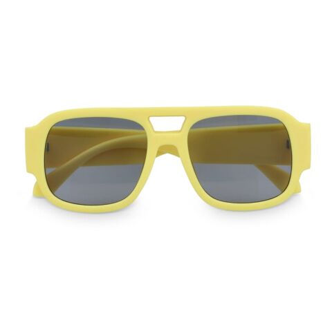 Bastian Sonnenbrille UV400 Hellgelb | 1-farbiger Tampondruck | 1 cm vom linken Scharnier | 50 mm x 15 mm