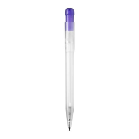 Kugelschreiber Ingeo TM Pen Clear Transparent Purpur | 1-farbiger Siebdruck | 270° vom Clip | 45 mm x 25 mm | Nicht verfügbar