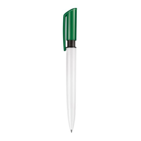 Kugelschreiber S40 Colour hardcolour Weiss-Grün | 1-farbiger Tampondruck | 90° vom Clip | 40 mm x 8 mm | Nicht verfügbar