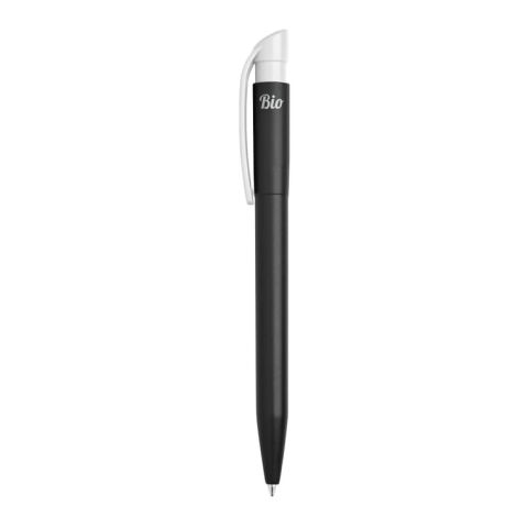 Kugelschreiber S45 Bio hardcolour Schwarz-Weiss | 1-farbiger Tampondruck | Clip | 25 mm x 6 mm | Nicht verfügbar