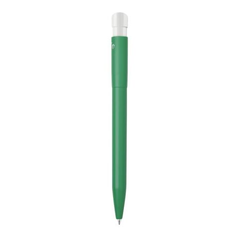 Kugelschreiber S45 Bio hardcolour Grün-Weiss | 1-farbiger Siebdruck | 270° vom Clip | 45 mm x 25 mm | Nicht verfügbar