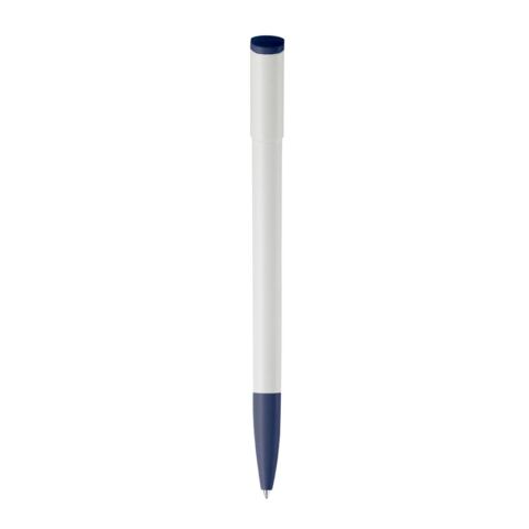 Kugelschreiber Deniro Hardcolour Weiss-Dunkelblau | 1-farbiger Siebdruck | 90° vom Clip | 45 mm x 25 mm | Nicht verfügbar