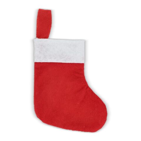 Filz-Weihnachtsstrumpf 24cm Weiss-Rot / Weiß | ohne Werbeanbringung | Nicht verfügbar | Nicht verfügbar
