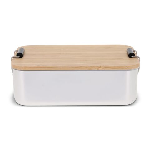 Lunchbox aus Aluminium mit Bambusdeckel silber | ohne Werbeanbringung | Nicht verfügbar | Nicht verfügbar | Nicht verfügbar