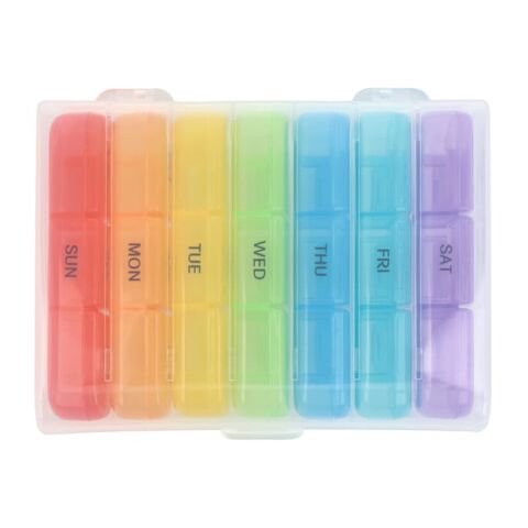 7-Tage-Pillendose Joseph weiss | 1-farbiger Tampondruck | Oberseite | 65 mm x 60 mm