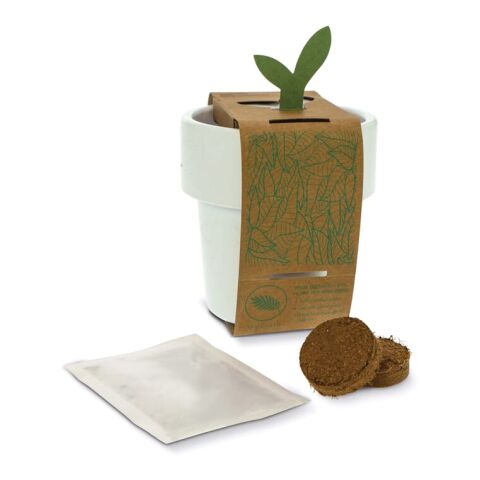 Hot-but-cool Tasse mit Basilikum Weiss | ohne Werbeanbringung | Nicht verfügbar | Nicht verfügbar | Nicht verfügbar