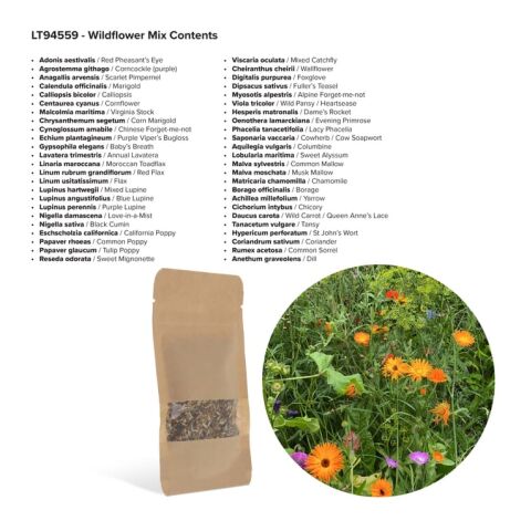 Tüte mit 4 Gramm Wildblumensamen Braun | ohne Werbeanbringung | Nicht verfügbar | Nicht verfügbar | Nicht verfügbar