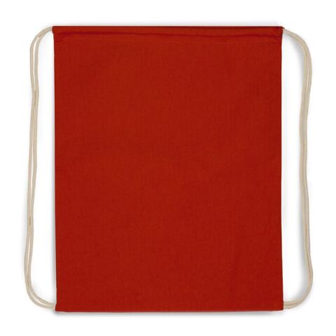 Kordelzugbeutel baumwolle OEKO-TEX® 140g/m² 35x45cm Rot Weiß