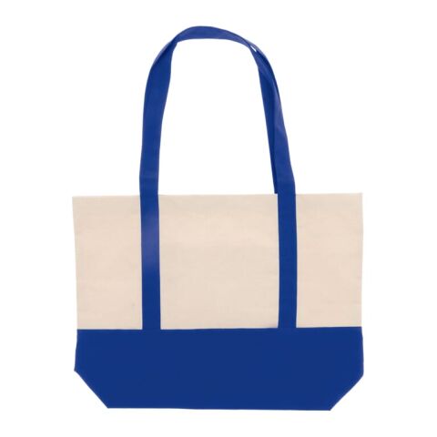 Strandtasche Baumwollsegeltuch OEKO-TEX® 280g/m² 42x10x30cm Blau / Weiss | ohne Werbeanbringung | Nicht verfügbar | Nicht verfügbar | Nicht verfügbar