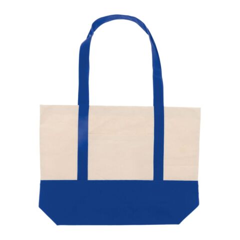 Strandtasche Baumwollsegeltuch OEKO-TEX® 280g/m² 42x10x30cm Blau Weiss | ohne Werbeanbringung | Nicht verfügbar | Nicht verfügbar | Nicht verfügbar