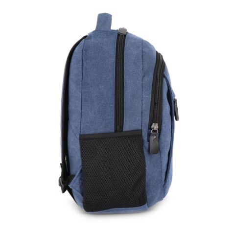 Rucksack Harper aus recyceltem Baumwoll-Canvas Dunkelblau