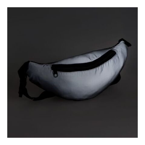 Reflektierende Zola-Hüfttasche Grau | ohne Werbeanbringung | Nicht verfügbar | Nicht verfügbar