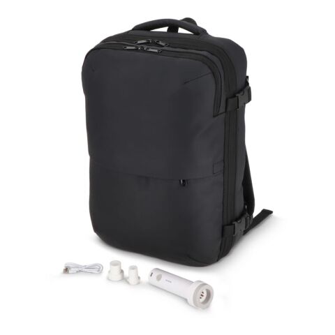 PU-beschichteter Dalston-Rucksack Vakuumrucksack 30 x 15 x 45 cm 20 l schwarz | ohne Werbeanbringung | Nicht verfügbar | Nicht verfügbar