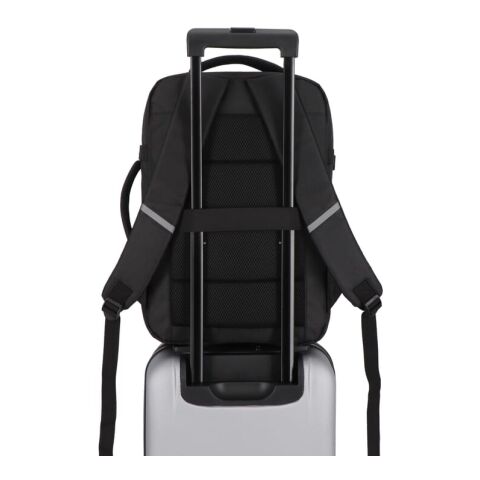 R-PET 600D Handgepäck Rucksack 22L Schwarz | Digital Transferdruck | Vorderseite | 120 mm x 170 mm