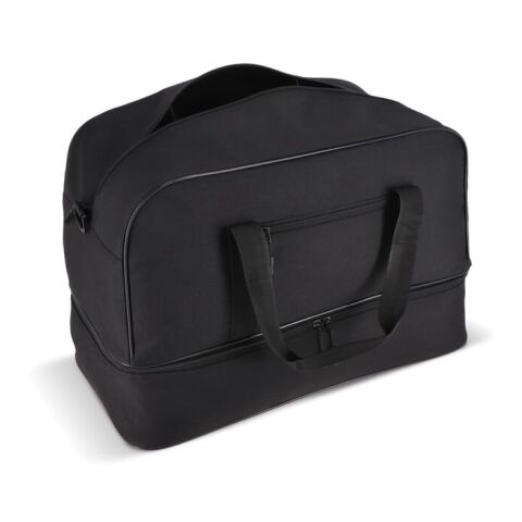 R-PET 600D Sport- und Reisetasche 55,5 x 25 x 36 cm 50 l Schwarz | Digital Transferdruck | Fach Vorderseite | 160 mm x 100 mm