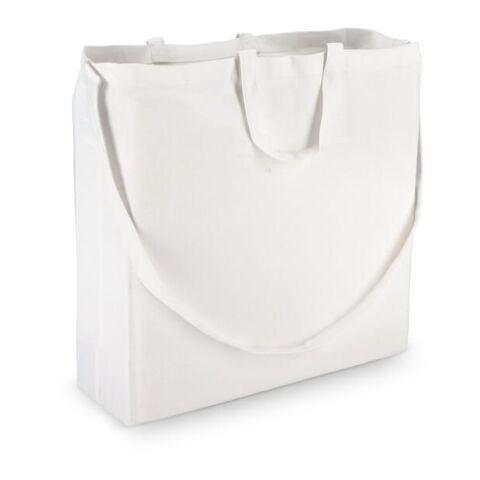 Tragetasche aus Baumwolle OEKO-TEX® 40 x 13 x 44cm 220g/m² Weiss | 1-farbiger Siebdruck | Seite 1 | 280 mm x 300 mm
