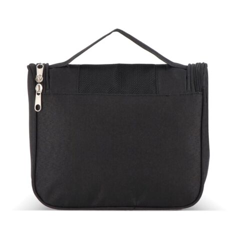 rPET 300D Kora Reise-Kulturbeutel schwarz | ohne Werbeanbringung | Nicht verfügbar | Nicht verfügbar