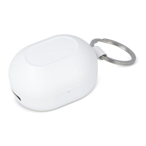 Mini Wireless Earbuds Schlüsselbundgröße Weiss | Doming | Oberseite | 26 mm x 16 mm