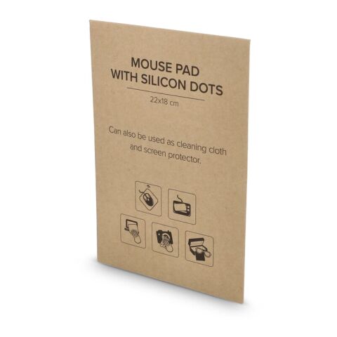 Mikrofaser-Mauspad mit Silikonpunkten 18 x 22 cm (325 g/m²) Sublimationsdruck Weiss | ohne Werbeanbringung | Nicht verfügbar | Nicht verfügbar