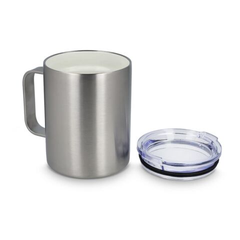 T-ceramic Thermobecher mit Deckel Danube 350ml Silber