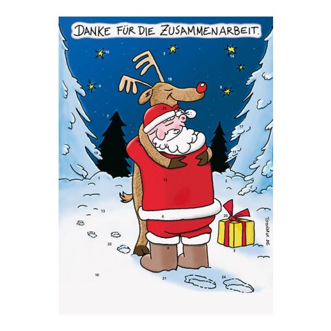 Werbeeinleger Adventskalender - personalisierbares STANDARDMOTIV Danke für die Zusammenarbeit