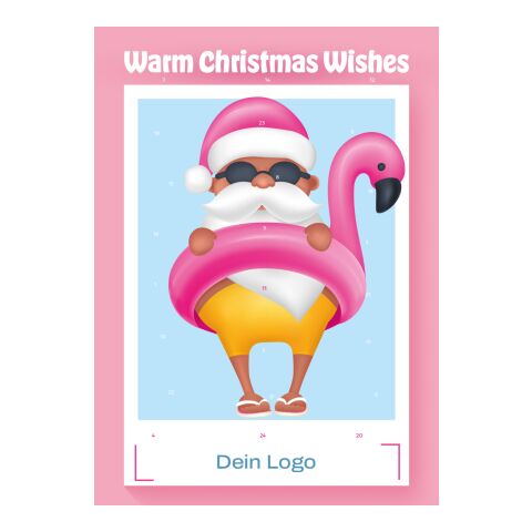 Classic Wand-/Tisch-Adventskalender – personalisierbares STANDARDMOTIV weiß | Warm Christmas