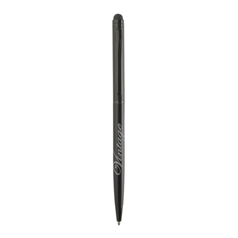 Sleek Stylus Executive Kugelschreiber schwarz | 1-farbiger Siebdruck | Kappe-Gegenüber vom Clip | 10.00 mm x 24.00 mm