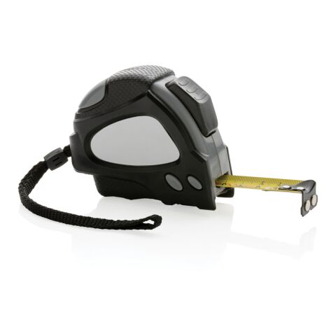 Auto-Stop-Maßband aus recyceltem Kunststoff, 5m/19mm schwarz | ohne Werbeanbringung | Nicht verfügbar | Nicht verfügbar