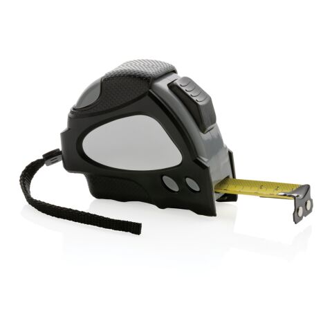 Auto-Stop-Maßband aus recyceltem Kunststoff, 8m/25mm schwarz | ohne Werbeanbringung | Nicht verfügbar | Nicht verfügbar