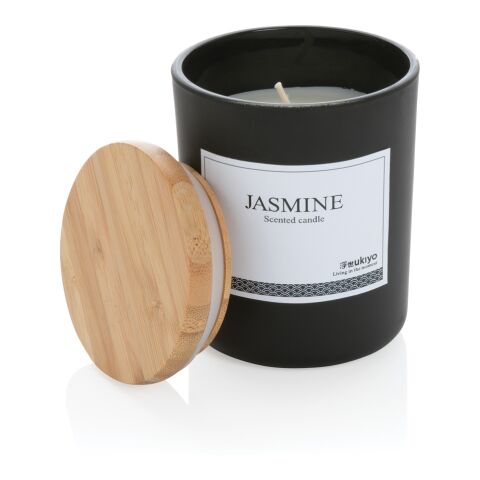 Ukiyo Deluxe parfümierte Kerze mit Bambusdeckel schwarz | ohne Werbeanbringung | Nicht verfügbar | Nicht verfügbar