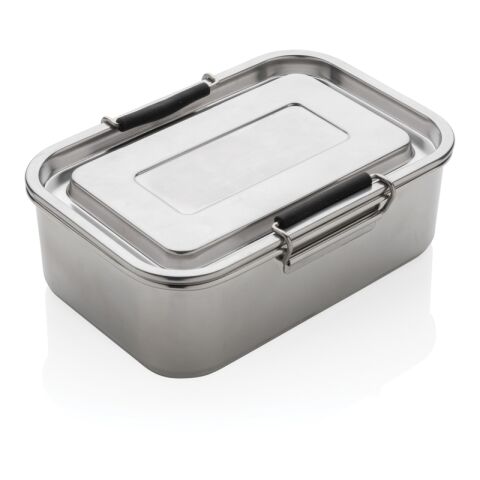 Auslaufsichere Lunchbox aus RCS recyceltem Stainless Steel silber | ohne Werbeanbringung | Nicht verfügbar | Nicht verfügbar