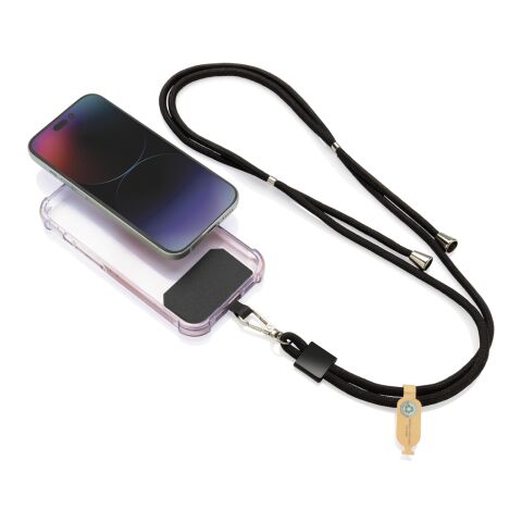 CarryLoop verstellbares Handyband aus RCS rec. PET schwarz | ohne Werbeanbringung | Nicht verfügbar | Nicht verfügbar