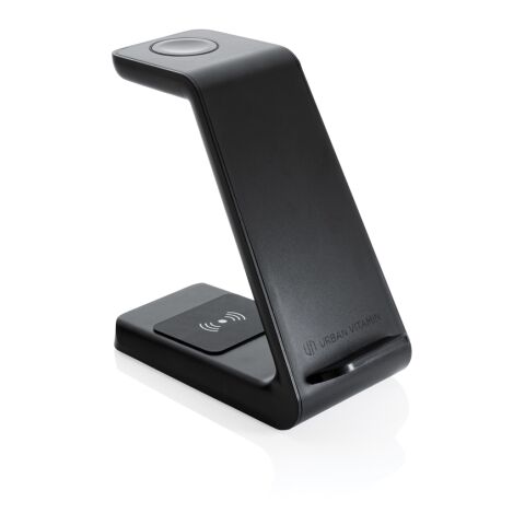 Urban Vitamin Fairfield 3-in-1 Charger aus RCS Recycled Plastik schwarz | ohne Werbeanbringung | Nicht verfügbar | Nicht verfügbar