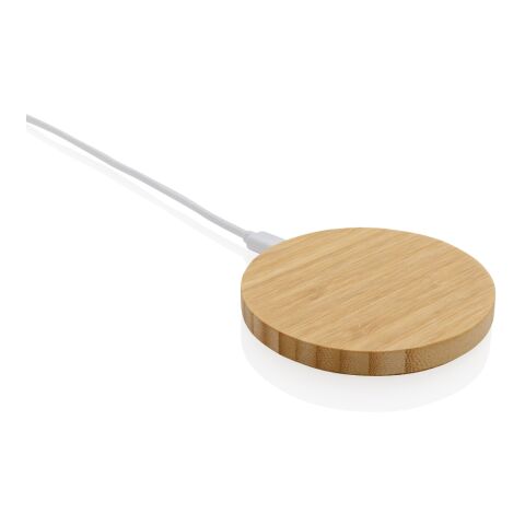 15W FSC®-Bambus Wireless Charger braun | ohne Werbeanbringung | Nicht verfügbar | Nicht verfügbar