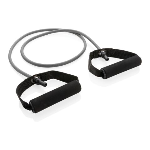 Fitness Resistance-Tube im Etui grau-schwarz | ohne Werbeanbringung | Nicht verfügbar | Nicht verfügbar