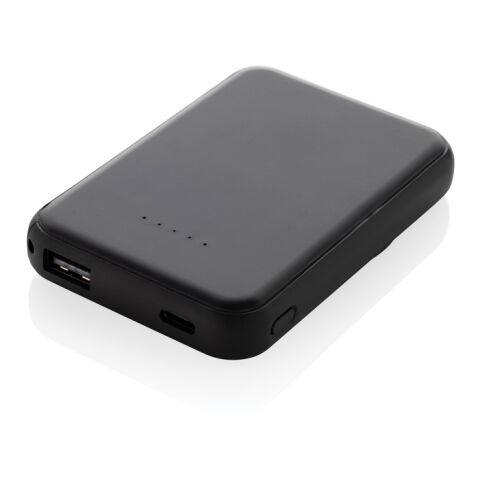 Stellar 5.000mAh 5W magnetische Powerbank aus RCS rec. ABS schwarz | ohne Werbeanbringung | Nicht verfügbar | Nicht verfügbar
