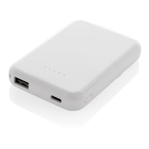 Stellar 5.000mAh 5W magnetische Powerbank aus RCS rec. ABS weiß | ohne Werbeanbringung | Nicht verfügbar | Nicht verfügbar