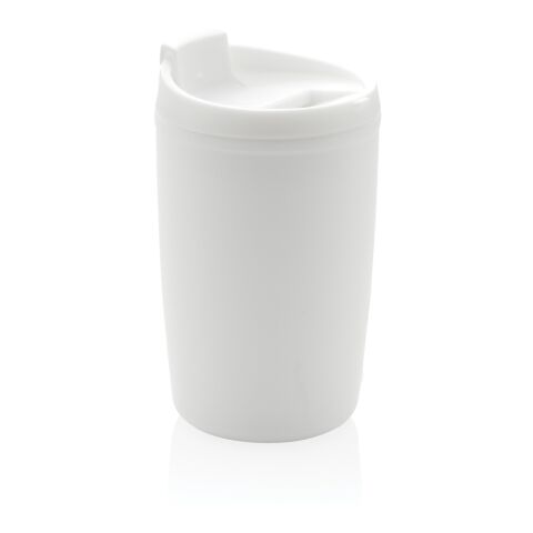 GRS recycelter PP-Becher mit Flip-Deckel weiß | ohne Werbeanbringung | Nicht verfügbar | Nicht verfügbar