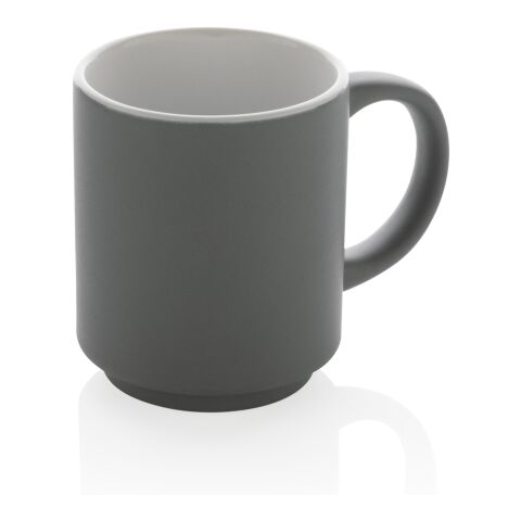 Stapelbare Keramiktasse, 180ml grau | ohne Werbeanbringung | Nicht verfügbar | Nicht verfügbar
