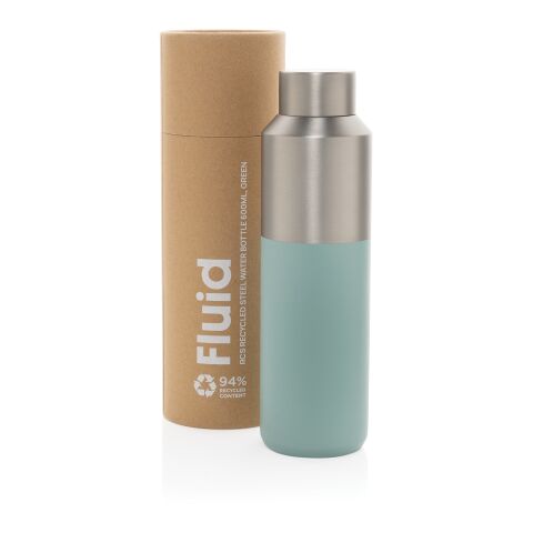 Fluid Flasche aus RCS-zertifiziert recyceltem Stahl, 600ml grün | ohne Werbeanbringung | Nicht verfügbar | Nicht verfügbar
